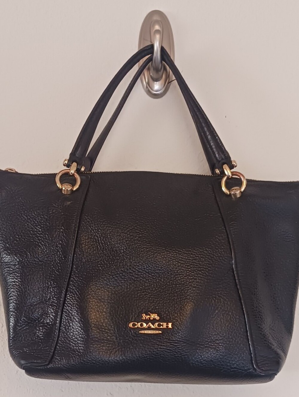 Coach Kacey Women's Satchel Purse Black Brass C6229 Org. $350